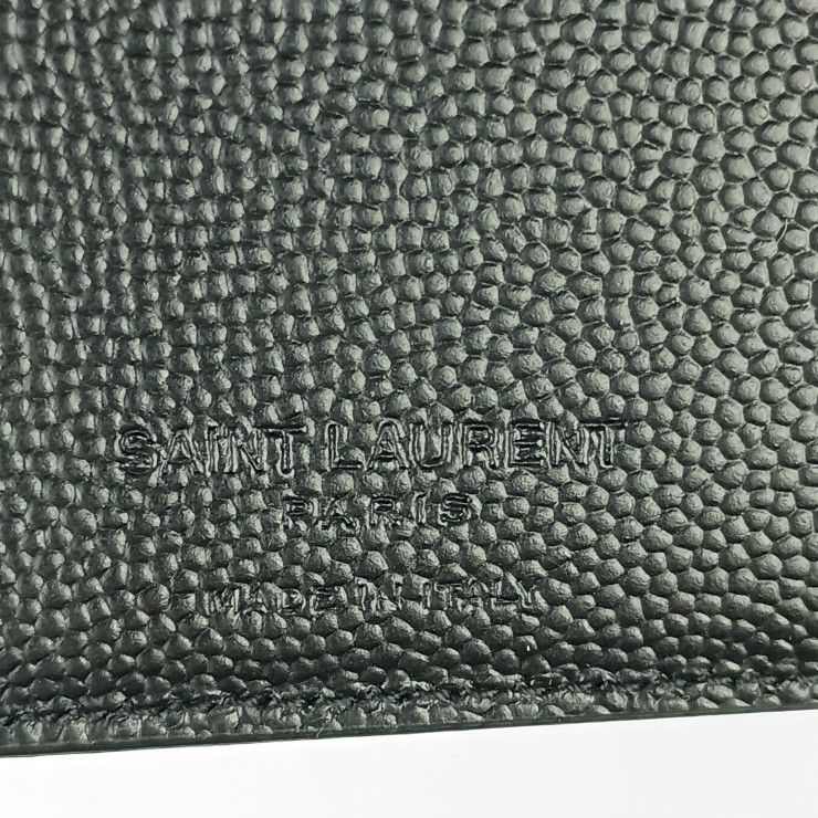 Saint Laurent Wallet Coin Case Bifold Wallet 396307 Black Leather Men's Ultra