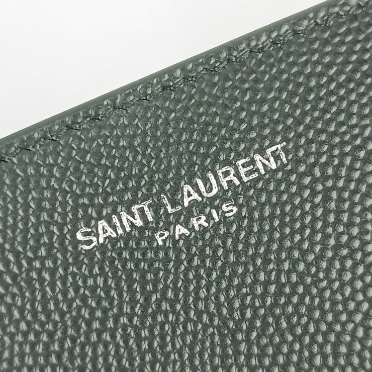 Saint Laurent Wallet Coin Case Bifold Wallet 396307 Black Leather Men's Ultra