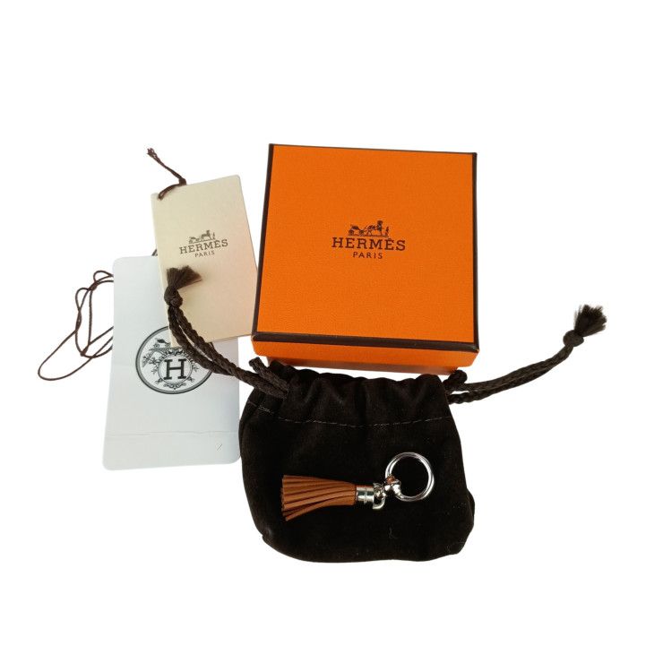 Hermes Scarf Ring Scarf Ring Serle Pompon Marron Arsan Anew Milo Women's Twilly