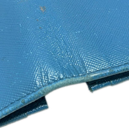 Prada Business Card Case - Blue-Grey Leather