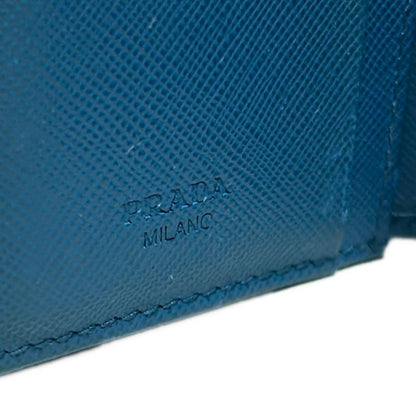 Prada Business Card Case - Blue-Grey Leather