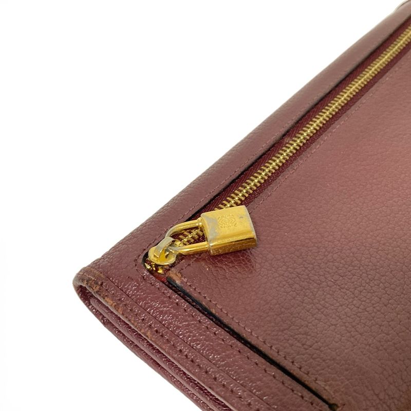 Loewe Long Wallet - Dark Brown Leather
