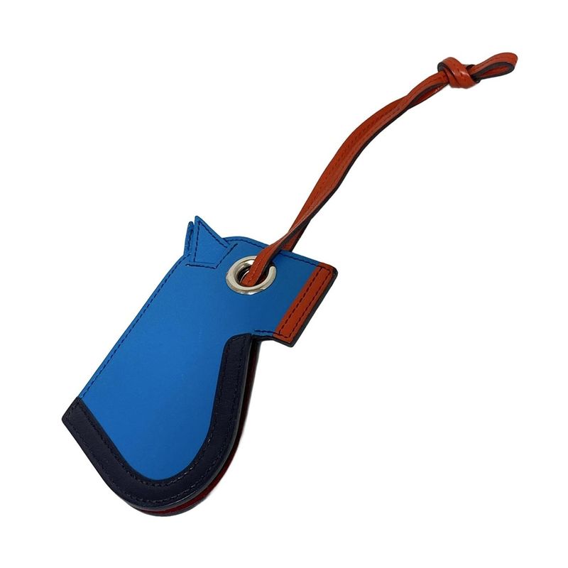 Hermes Strap Camaille Blue Zanzibar and Orange Poppy Clochette