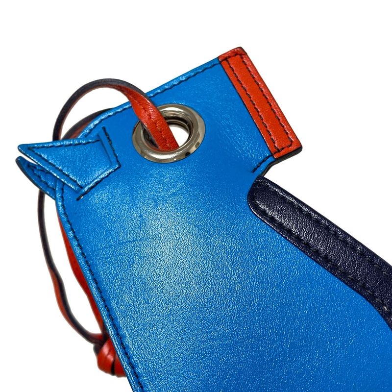 Hermes Strap Camaille Blue Zanzibar and Orange Poppy Clochette