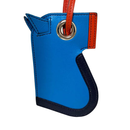 Hermes Strap Camaille Blue Zanzibar and Orange Poppy Clochette