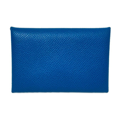 Hermes Card Case Calvi Blue Zanzibar