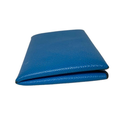 Hermes Card Case Calvi Blue Zanzibar