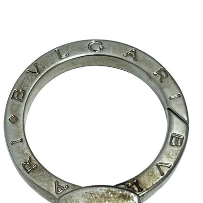 Bvlgari Key Holder (charm ) Bvlgari Black and Silver Leather