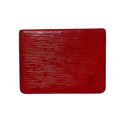 Louis Vuitton Epi Porte 2 Carte Vertical M63207 Castilian Red Leather