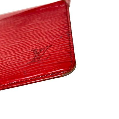 Louis Vuitton Epi Porte 2 Carte Vertical M63207 Castilian Red Leather