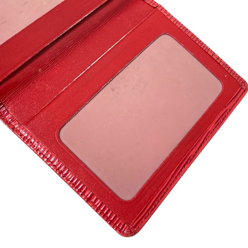 Louis Vuitton Epi Porte 2 Carte Vertical M63207 Castilian Red Leather