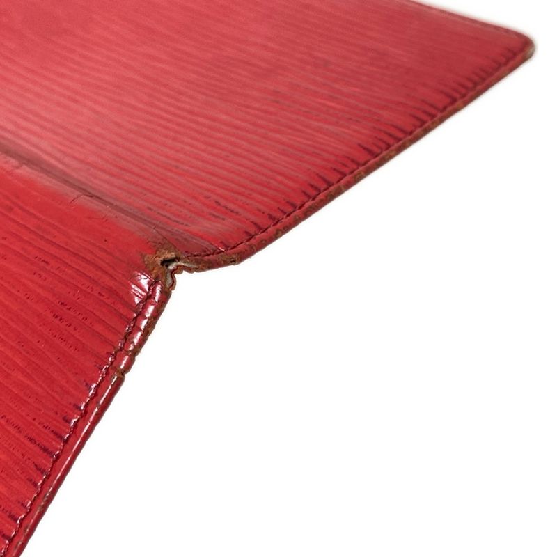 Louis Vuitton Epi Porte 2 Carte Vertical M63207 Castilian Red Leather