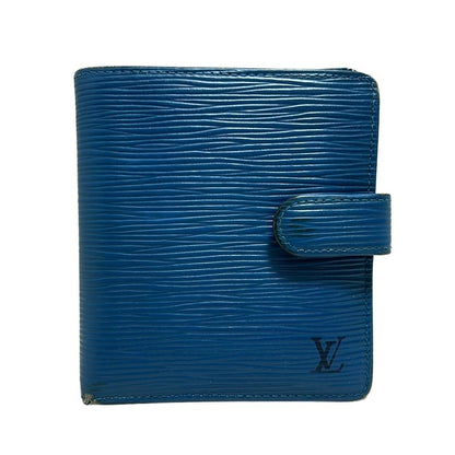 Louis Vuitton Epi Portobie Compact M63555 Toledo Blue Leather