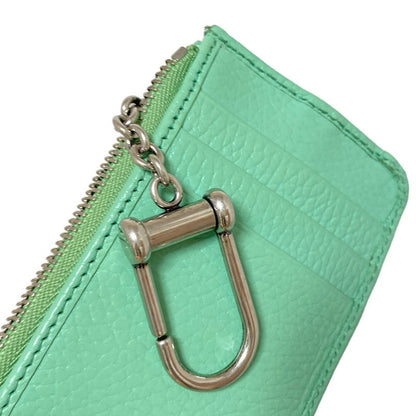 Gucci Coin Case Ggmarmont 701070 Light Green Leather with Key Ring