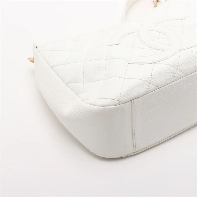 Chanel With Serial Seal Matelasse Caviar Skin Leather Chain Shoulder Bag