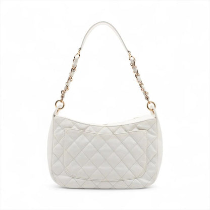 Chanel With Serial Seal Matelasse Caviar Skin Leather Chain Shoulder Bag