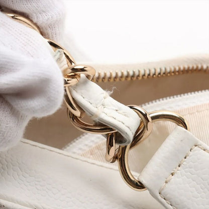 Chanel With Serial Seal Matelasse Caviar Skin Leather Chain Shoulder Bag