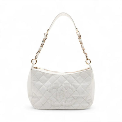 Chanel With Serial Seal Matelasse Caviar Skin Leather Chain Shoulder Bag