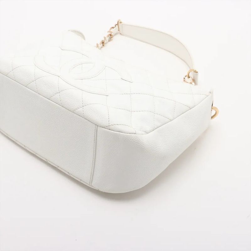 Chanel With Serial Seal Matelasse Caviar Skin Leather Chain Shoulder Bag