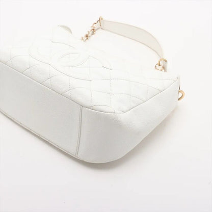 Chanel With Serial Seal Matelasse Caviar Skin Leather Chain Shoulder Bag