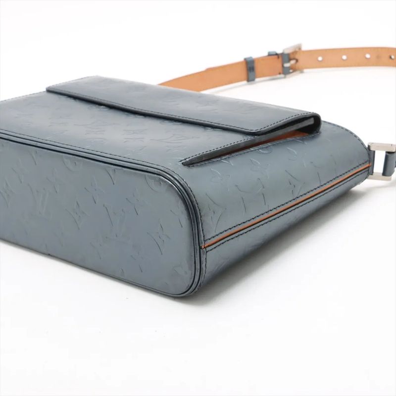 Louis Vuitton Monogram Matte Alston Blue M55125 Leather Shoulder Bag Shoulder