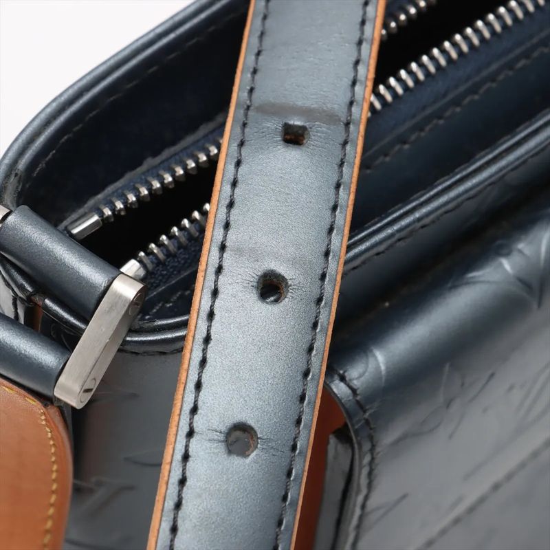 Louis Vuitton Monogram Matte Alston Blue M55125 Leather Shoulder Bag Shoulder