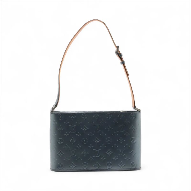 Louis Vuitton Monogram Matte Alston Blue M55125 Leather Shoulder Bag Shoulder