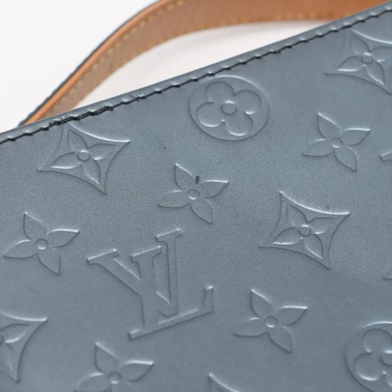 Louis Vuitton Monogram Matte Alston Blue M55125 Leather Shoulder Bag Shoulder