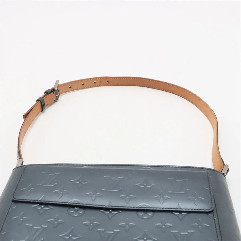 Louis Vuitton Monogram Matte Alston Blue M55125 Leather Shoulder Bag Shoulder
