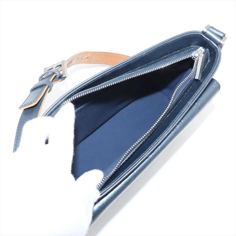 Louis Vuitton Monogram Matte Alston Blue M55125 Leather Shoulder Bag Shoulder