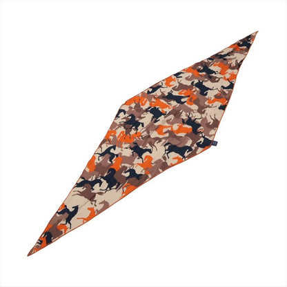 Hermes Rosange Horse Camouflage Cassisil Cashmere Silk Scarf Women's MCM Dc50-9
