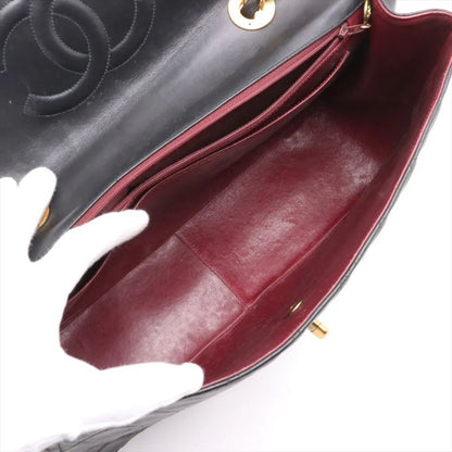 Chanel With Serial Seal Deca Matelasse 34 Maxi Lambskin Leather 2WAY Shoulder