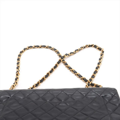 Chanel With Serial Seal Deca Matelasse 34 Maxi Lambskin Leather 2WAY Shoulder