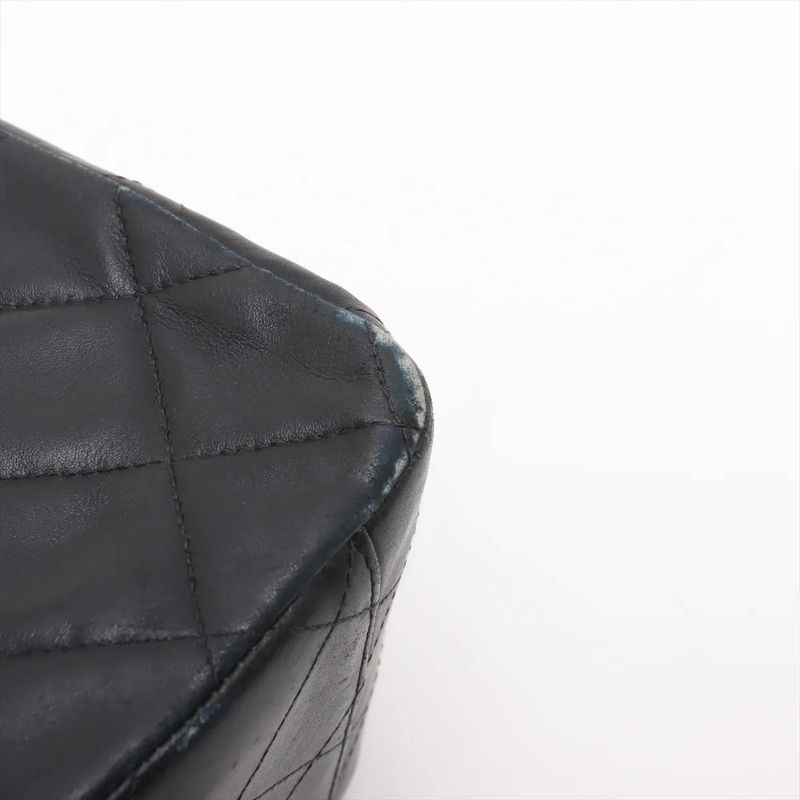 Chanel With Serial Seal Deca Matelasse 34 Maxi Lambskin Leather 2WAY Shoulder