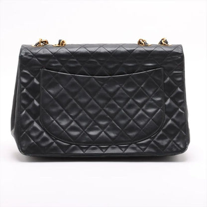 Chanel With Serial Seal Deca Matelasse 34 Maxi Lambskin Leather 2WAY Shoulder