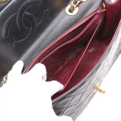 Chanel With Serial Seal Deca Matelasse 34 Maxi Lambskin Leather 2WAY Shoulder