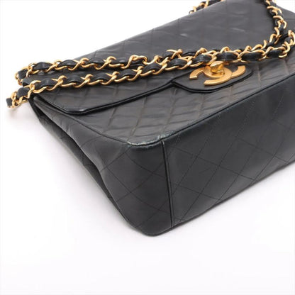 Chanel With Serial Seal Deca Matelasse 34 Maxi Lambskin Leather 2WAY Shoulder