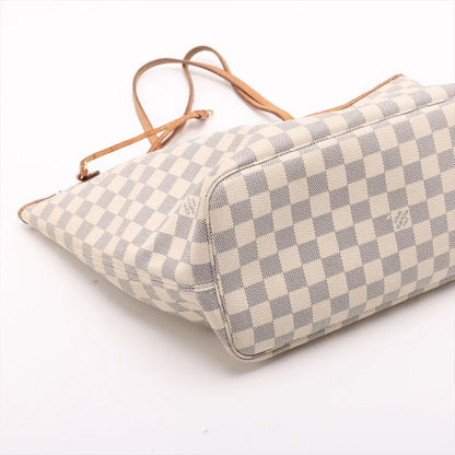 Louis Vuitton Damier Azure Neverfull MM N51107 Leather Tote Bag Shoulder Hand