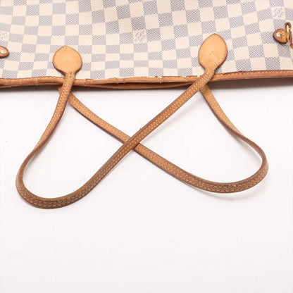 Louis Vuitton Damier Azure Neverfull MM N51107 Leather Tote Bag Shoulder Hand