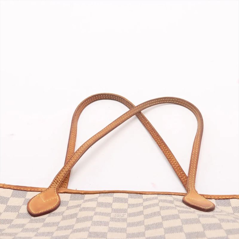 Louis Vuitton Damier Azure Neverfull MM N51107 Leather Tote Bag Shoulder Hand