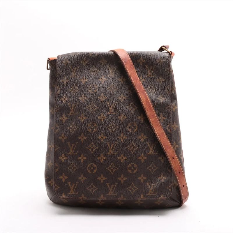 Louis Vuitton Monogram Musette M51256 Leather Shoulder Bag Crossbody Hand