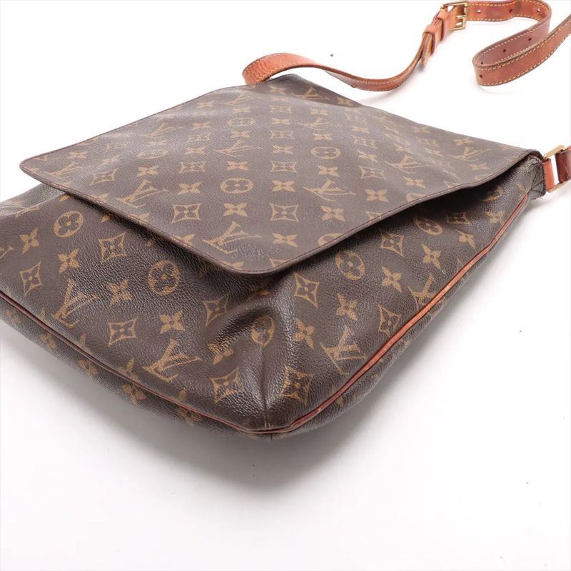 Louis Vuitton Monogram Musette M51256 Leather Shoulder Bag Crossbody Hand