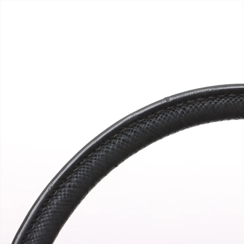 Prada Tessuto Nylon Saffiano Leather Handbag Tote Genuine Leather Black Women's