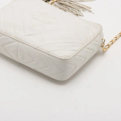 Chanel Authenticity With Card Coco Mark Lambskin Chain Leather Shoulder Bag