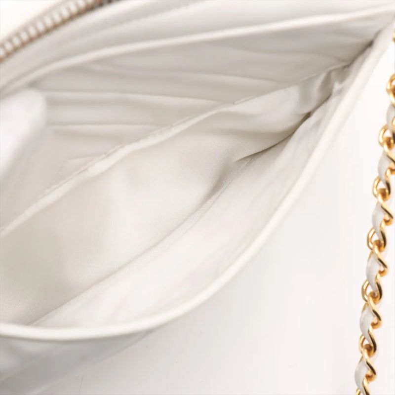 Chanel Authenticity With Card Coco Mark Lambskin Chain Leather Shoulder Bag