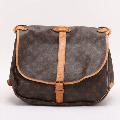 Louis Vuitton Monogram Saumur 35 M42254 Leather Shoulder Bag Crossbody Messenger