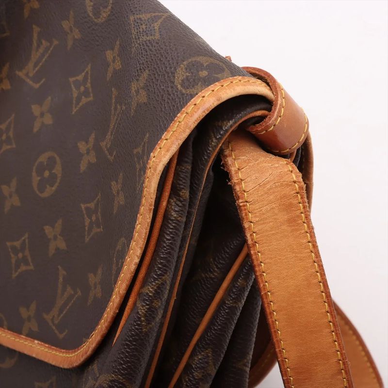 Louis Vuitton Monogram Saumur 35 M42254 Leather Shoulder Bag Crossbody Messenger
