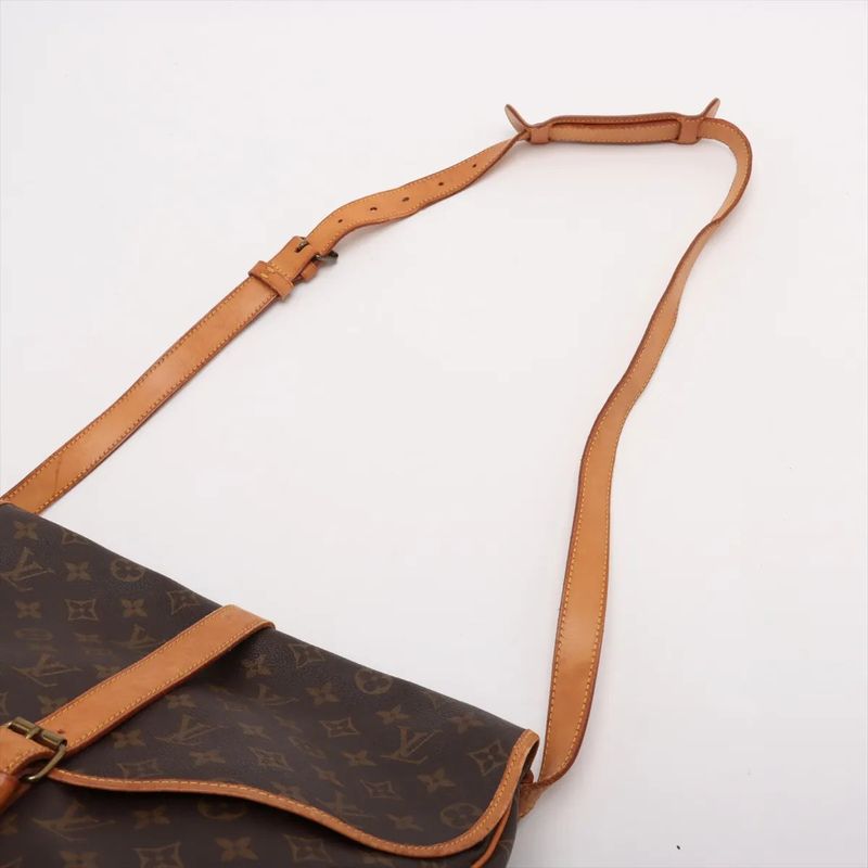 Louis Vuitton Monogram Saumur 35 M42254 Leather Shoulder Bag Crossbody Messenger
