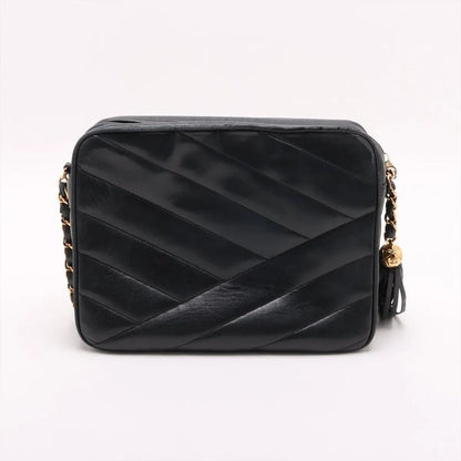 Chanel Coco Mark Lambskin Leather Chain Shoulder Bag Crossbody Women's MMM