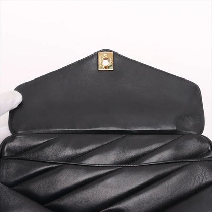 Chanel Coco Mark Lambskin Leather Chain Shoulder Bag Crossbody Women's MMM